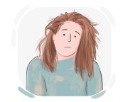 to [look|feel] like something the cat [bring|drag] in