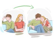 to [kiss] and [make] up