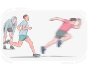 to [leave] {sb/sth} in the dust