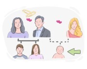 born on the wrong side of the blanket