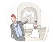 to [leave] {sb} at the altar