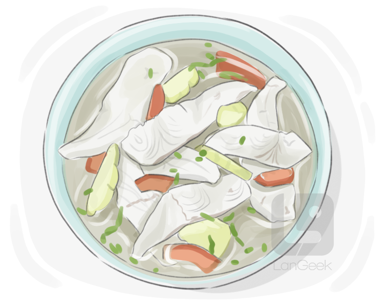 sliced fish soup definition and meaning