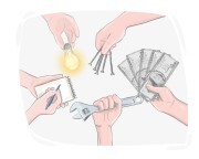 to [bring] {sth} to the table