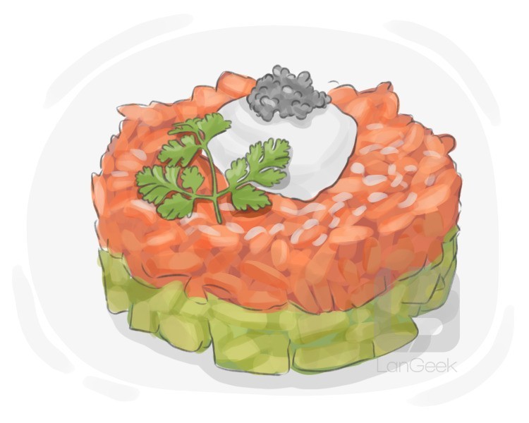 salmon tartare definition and meaning