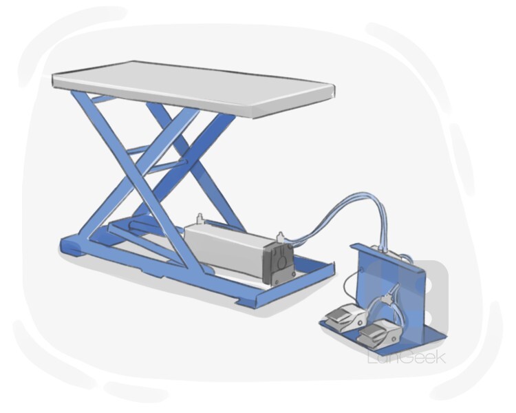 pneumatic lift table definition and meaning