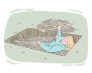 to [dig] {one's} own grave