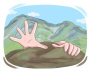 to [hang] on by {one's} fingernails