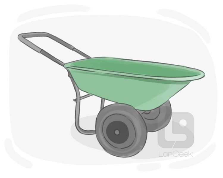 two-wheeled wheelbarrow definition and meaning
