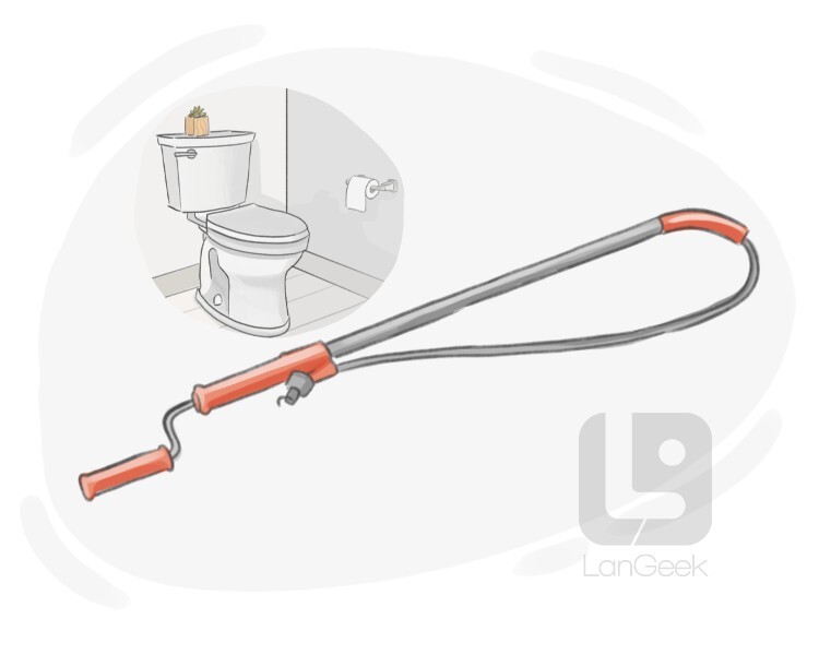 toilet auger definition and meaning