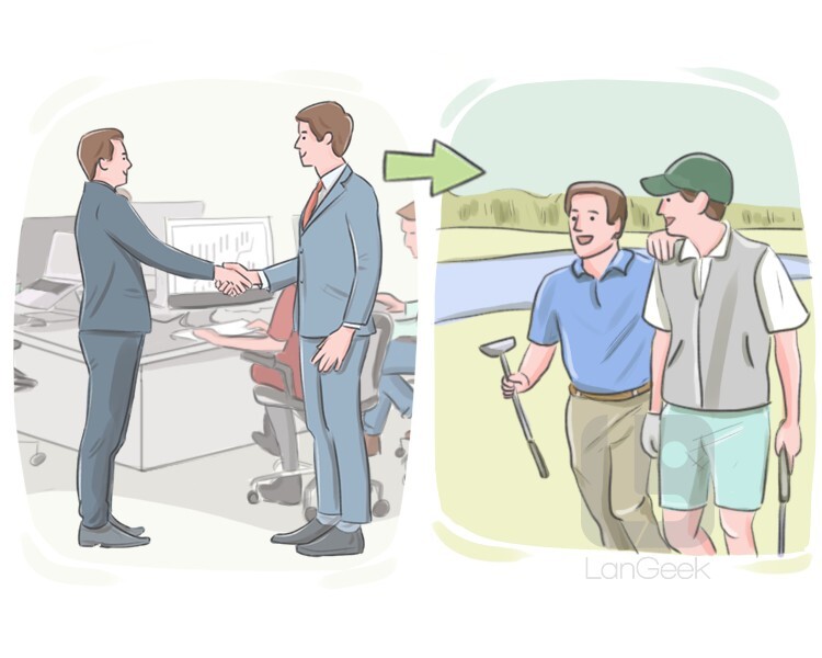 Definition & Meaning of "Mix business with pleasure" LanGeek