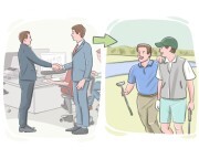 to [mix] business with pleasure