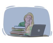 to [work|slog|sweat] {one's} guts out