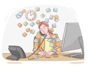 to [work] {one's} fingers to the bone