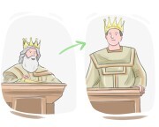 to [hand] over the baton to {sb}