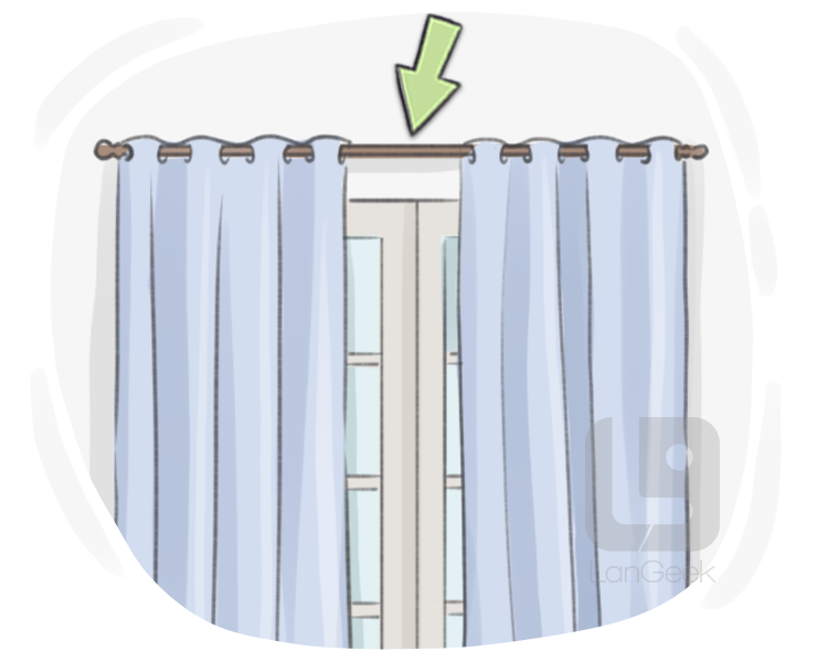 curtain rod definition and meaning