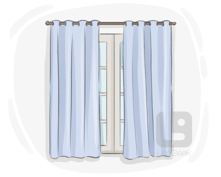room darkening curtain definition and meaning