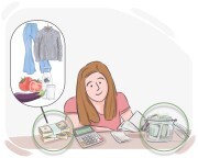 to [live] within  {one's} means