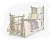 brass bed