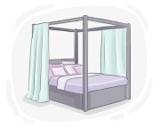 four-poster bed