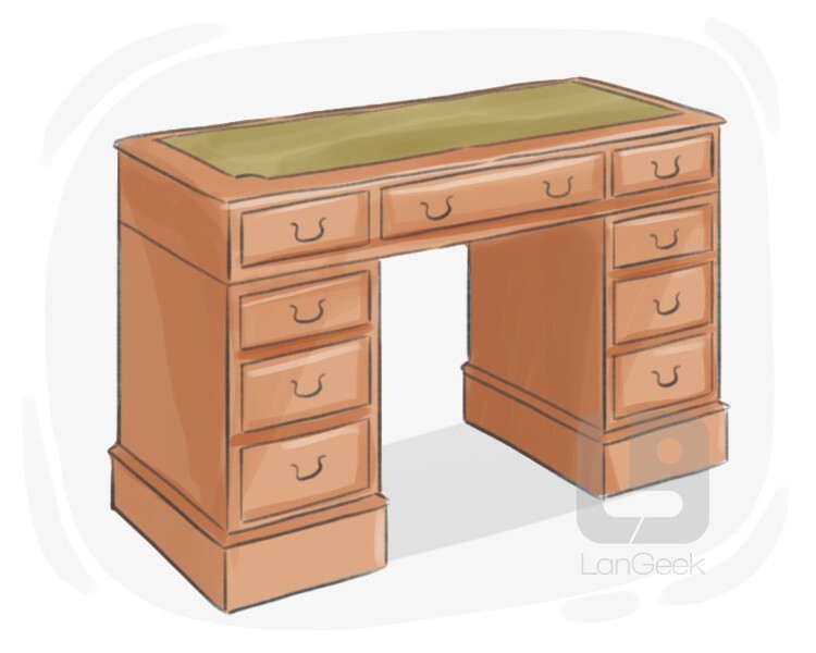 pedestal desk definition and meaning