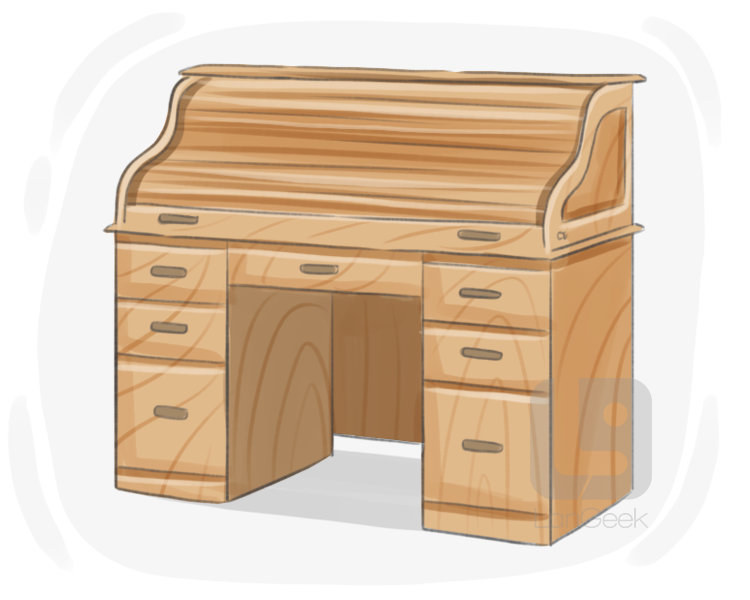roll-top desk definition and meaning