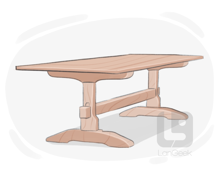 trestle table definition and meaning