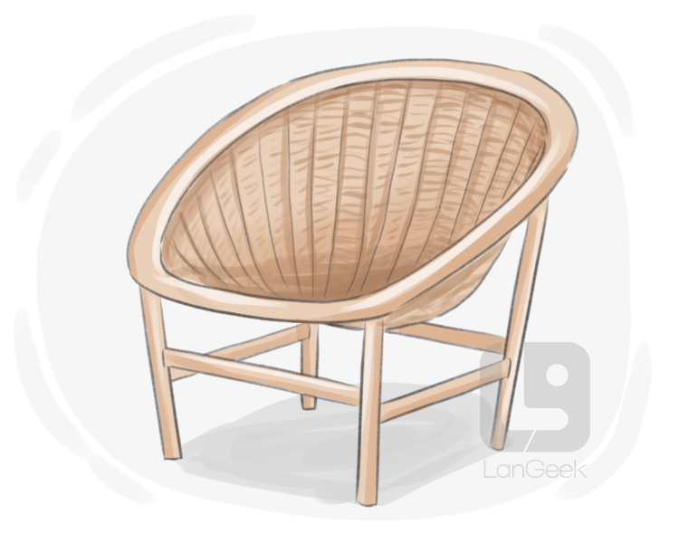 basket chair definition and meaning