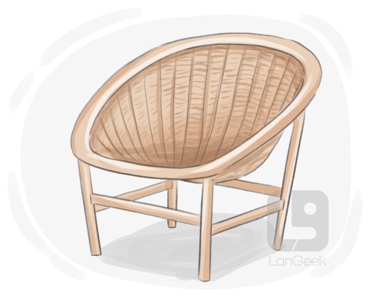 basket chair definition and meaning