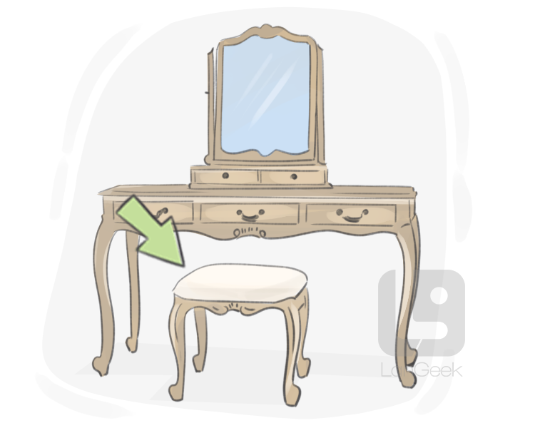 vanity stool definition and meaning