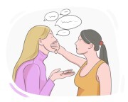 to [bite|hold] {one's} tongue