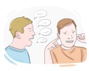 to [talk] {one's} [ear] off