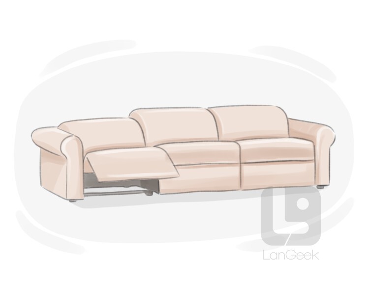 Definition Meaning of Reclining sofa Picture Dictionary