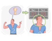 to [knock] the (wind|breath|stuffing) out of {sb}