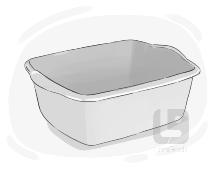dish pan definition and meaning