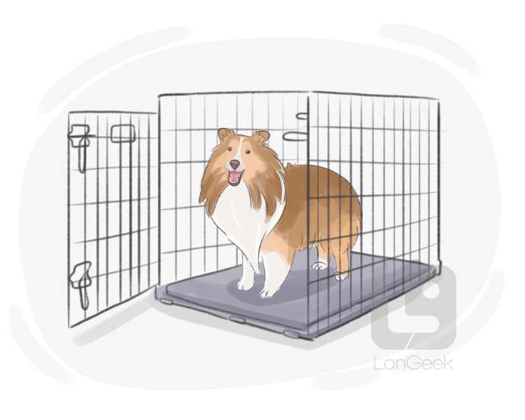 dog crate definition and meaning