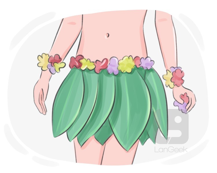 GRASS SKIRT  English meaning - Cambridge Dictionary
