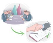 to [meet] {sb} halfway