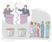 to [go] to the polls