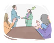 to [come] {one's} way