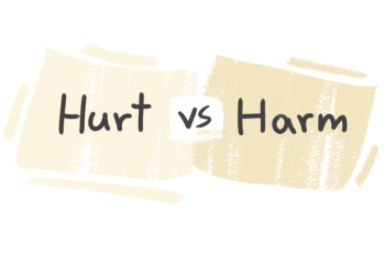 What is the difference between 'hurt' and 'harm'?