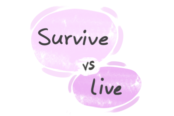What is the difference between 'survive' and 'live'?