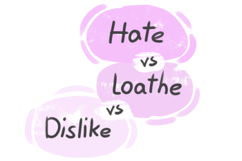 What is the difference between 'dislike' and 'hate' and 'loathe'?