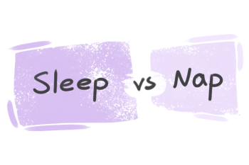 What is the difference between 'sleep' and 'nap'?