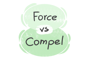 What is the difference between 'force' and 'compel'?