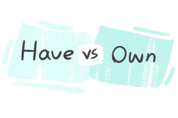 What is the difference between 'have' and 'own'?