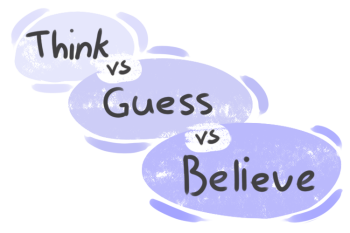 What is the difference between 'think' and 'guess' and 'believe'?