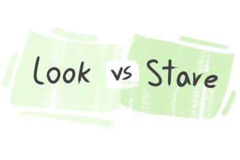 What is the difference between 'look' and 'stare'?