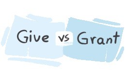 What is the difference between 'give' and 'grant'?