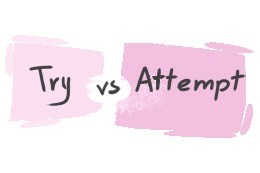 What is the difference between 'try' and 'attempt'?