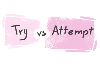 What is the difference between 'try' and 'attempt'?
